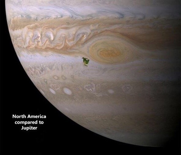 But let&#39;s talk about planets. That little green smudge is North America on Jupiter.