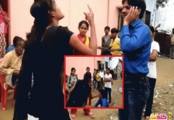 فتاة هندية تضرب متحرش فى الشارع