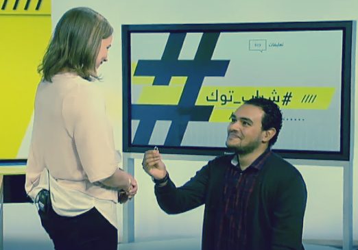 شاهد مصري يتقدم لخطبة ألمانية على الهواء وجه لها رسالة باللغة العربية