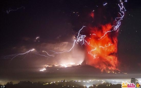 صور أكبر انفجار بركاني في تشيلي منذ 40 عام