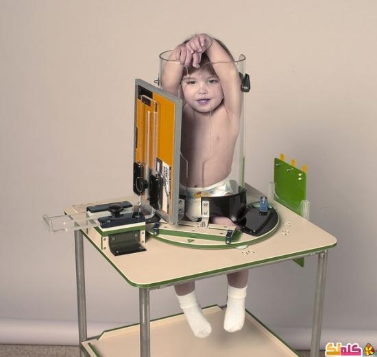 جهاز يلتقط صور الأشعة للأطفال بطريقة غريبة 