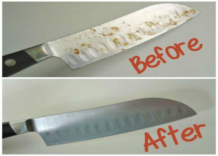 الحيلة الناجحة لتنظيف الصدأ عن السكاكين