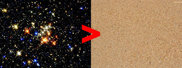 But that&#39;s nothing. Again, as Carl once mused, there are more stars in space than there are grains of sand on every beach on Earth: