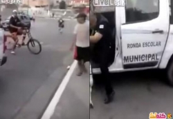 لص برازيلى يهرب من الشرطة بطريقة كوميدية