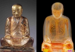 العثور على جسد رجل داخل تمثال بوذا عمره 1000 عام