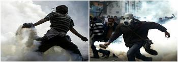 الغاز المسيل للدموع محرم في الحروب ومباح ضد المتظاهرين