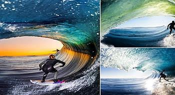 طالب استرالي يلتقط الصور من داخل الأمواج باحترافية مدهشة