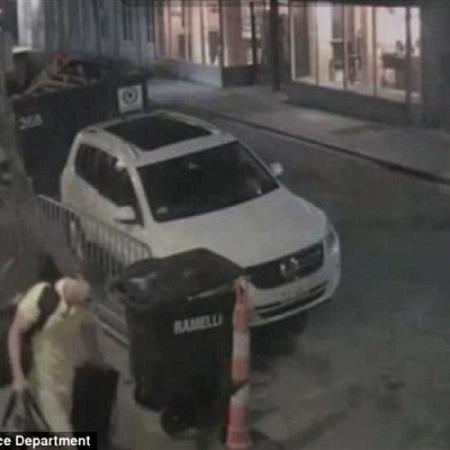 بالفيديو والصور لص يسرق ثلاث حقائب من سيارة