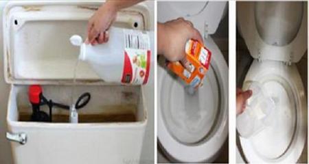 طريقة تنظيف المرحاض و الحمام بواسطة الخل