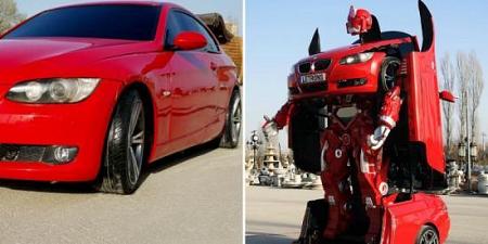 سيارة BMW تتحول إلى روبوت وكأنها في فيلم خيالي!