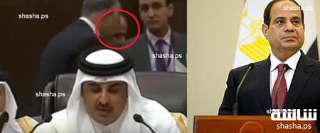 شاهد ماذا فعل السيسي حين بدأت كلمة أمير قطر؟