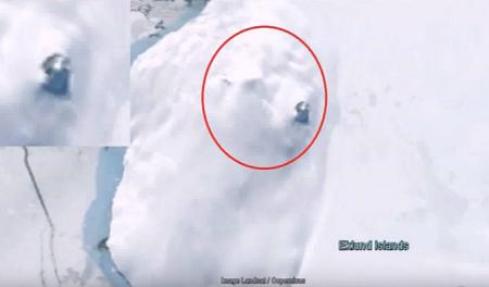 فيديو شاب يعثر على جسم غامض في القطب الجنوبي