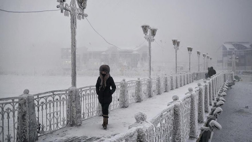 صور أويمياكون أبرد مدينة على وجه الأرض
