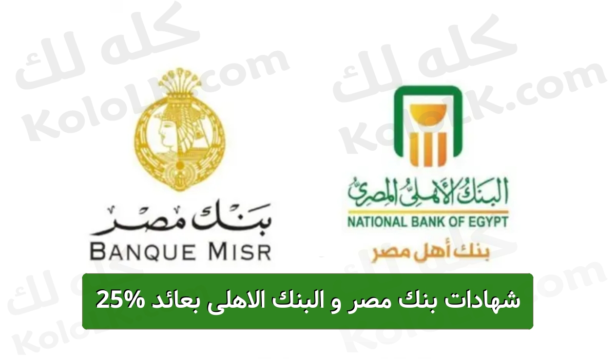 تعرف على شهادات بنك مصر و البنك الاهلى بعائد 25 فى الميه
