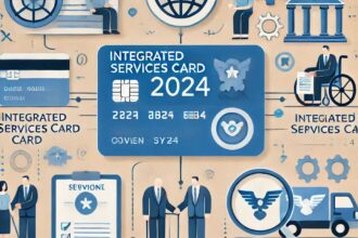 Professional and simple image illustrating the process of obtaining the Integrated Services Card 2024 and its features for citizens with disabilities