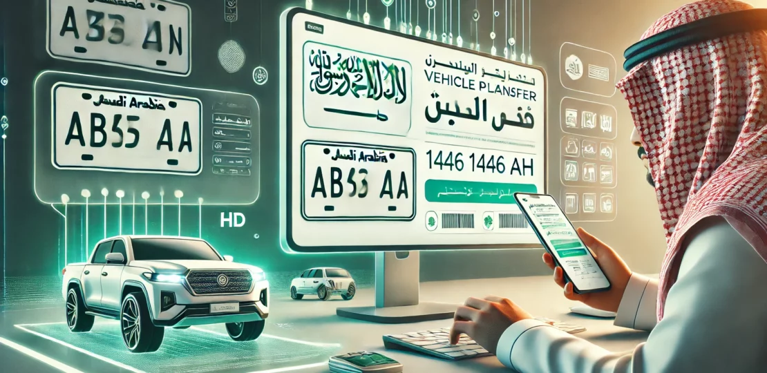 استبدال لوحات المركبات عبر أبشر بخطوات إلكترونية سهلة 1 Absher vehicle plate replacement Saudi Arabia