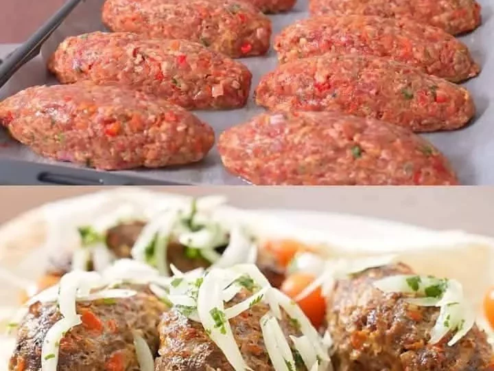 طريقة عمل الكفتة المشوية في الفرن بطعم المطاعم وسر القوام المتماسك 1 oven baked turkish kofta kofte with onions and herbs