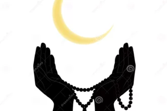 أفضل دعاء في رمضان يمنح قلبك راحة ويجعل يومك أخف 2 silhouette praying hands rosary under crescent moon spiritual religious image faith islamic religion dua eid hope holy 356466306