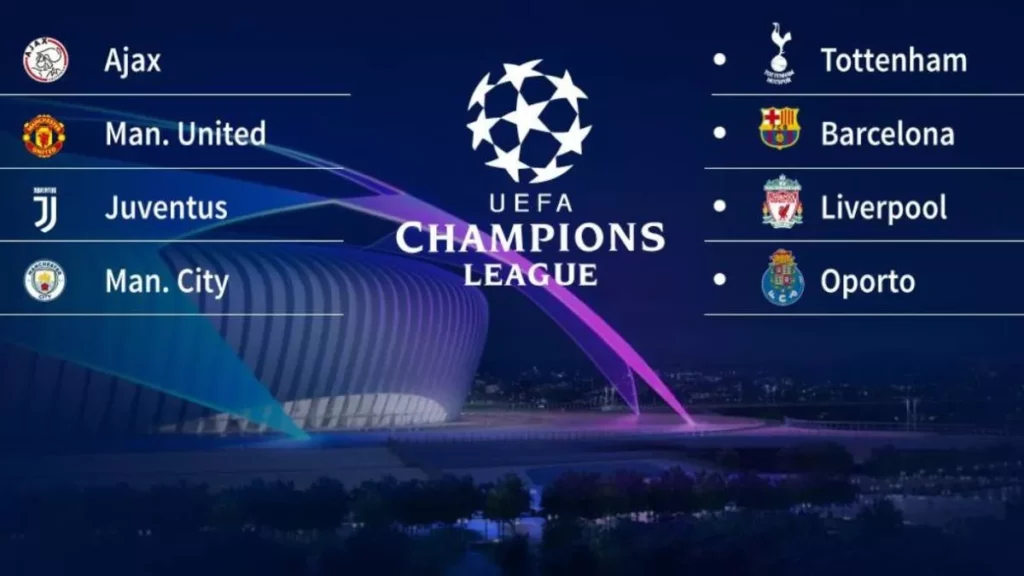 UEFA Champions League teams celebration