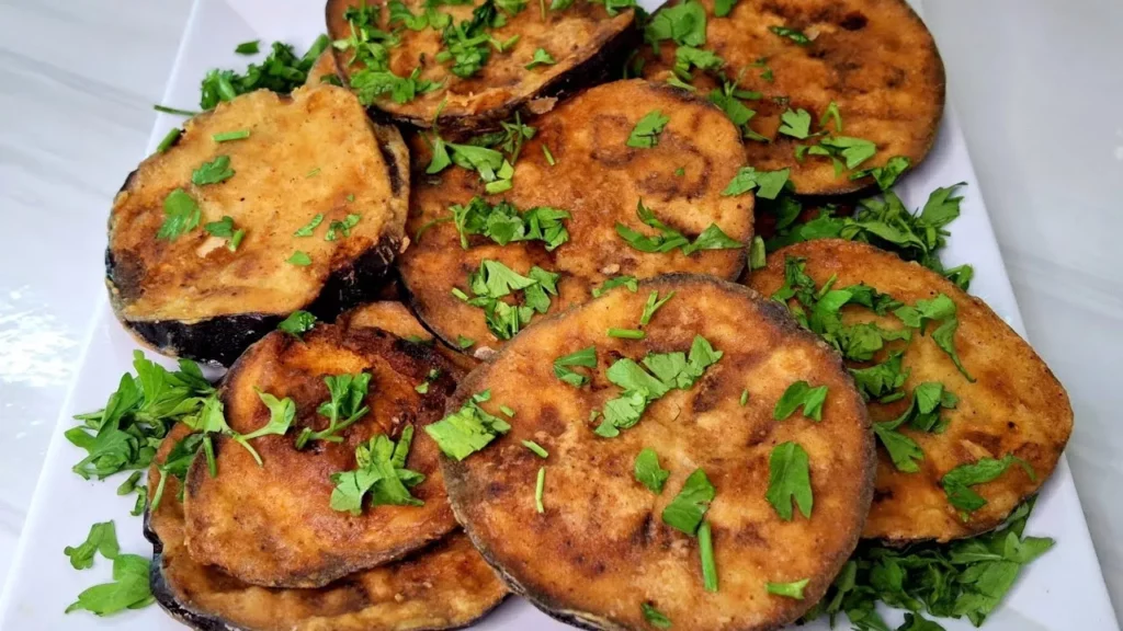 baked eggplant slices without oil crispy