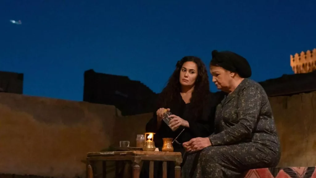 Egyptian TV series filming set 1980s