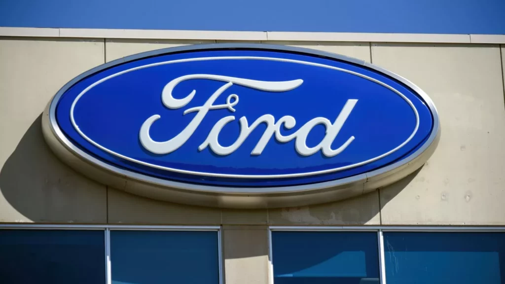 Ford logo electric vehicles factory