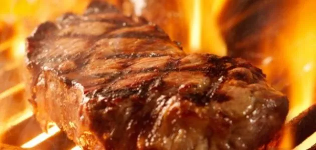 طريقة تتبيلة اللحمة المشوية بطعم المطاعم 1 grilled meat on charcoal barbecue