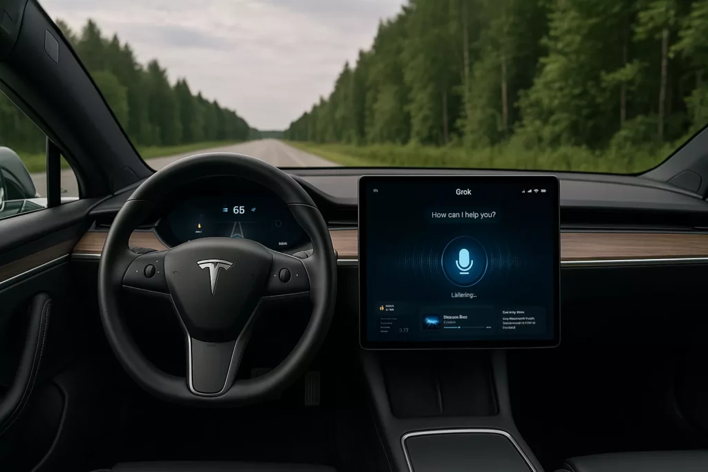 Grok في سيارات تسلا