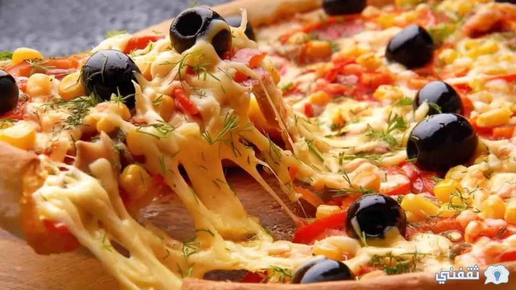 homemade pizza baking