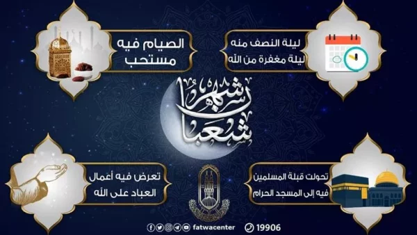 موعد صيام ليلة النصف من شعبان 1447 5 Islamic night prayer crescent moon