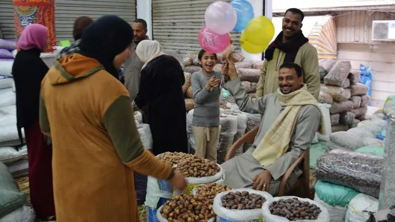 ramadan dried fruits and nuts market stall