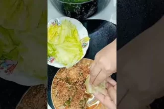 طريقة لف المحشي بالفنجان لتوفير الوقت في العزومات 17 rolling stuffed grape leaves