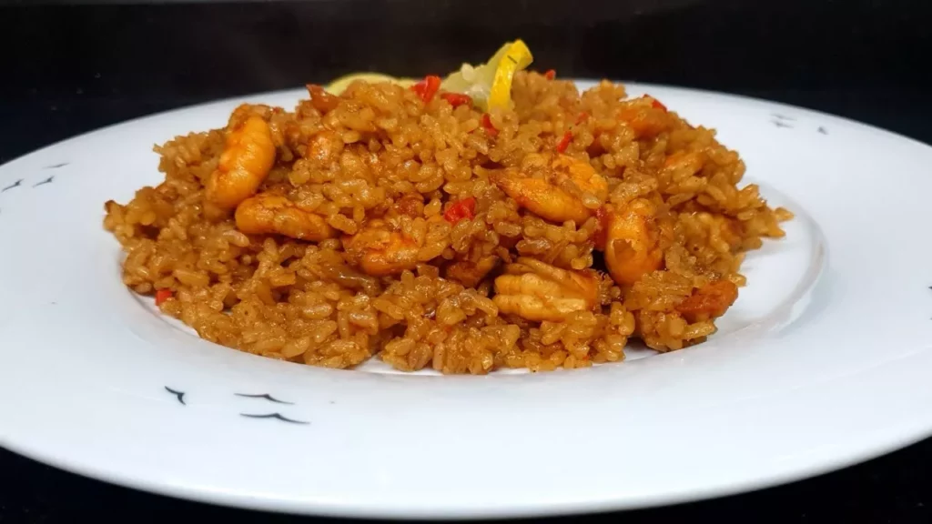 shrimp sayadiya rice dish
