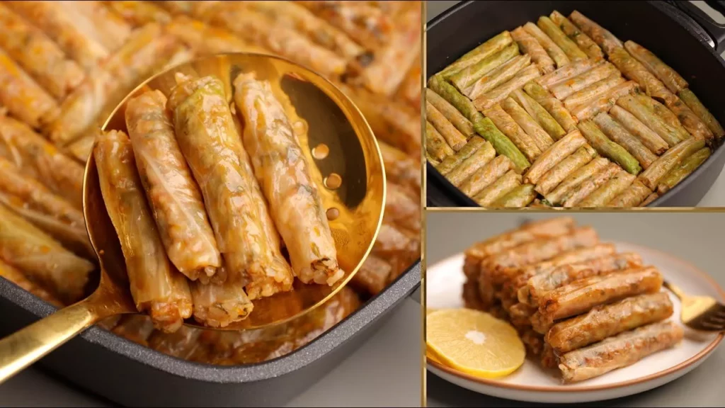 stuffed grape leaves rolling kitchen cup hack