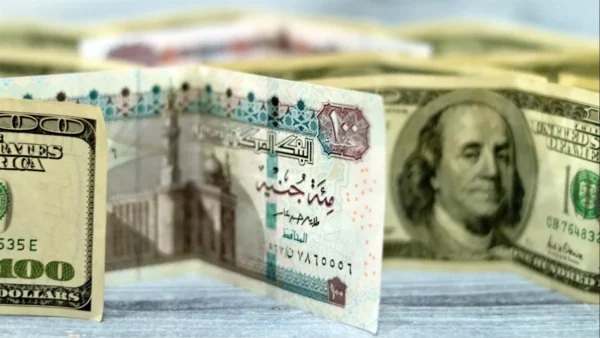 سعر الدولار اليوم مقابل الجنيه المصري بعد قمة شرم 42 US dollar and Egyptian pound banknotes