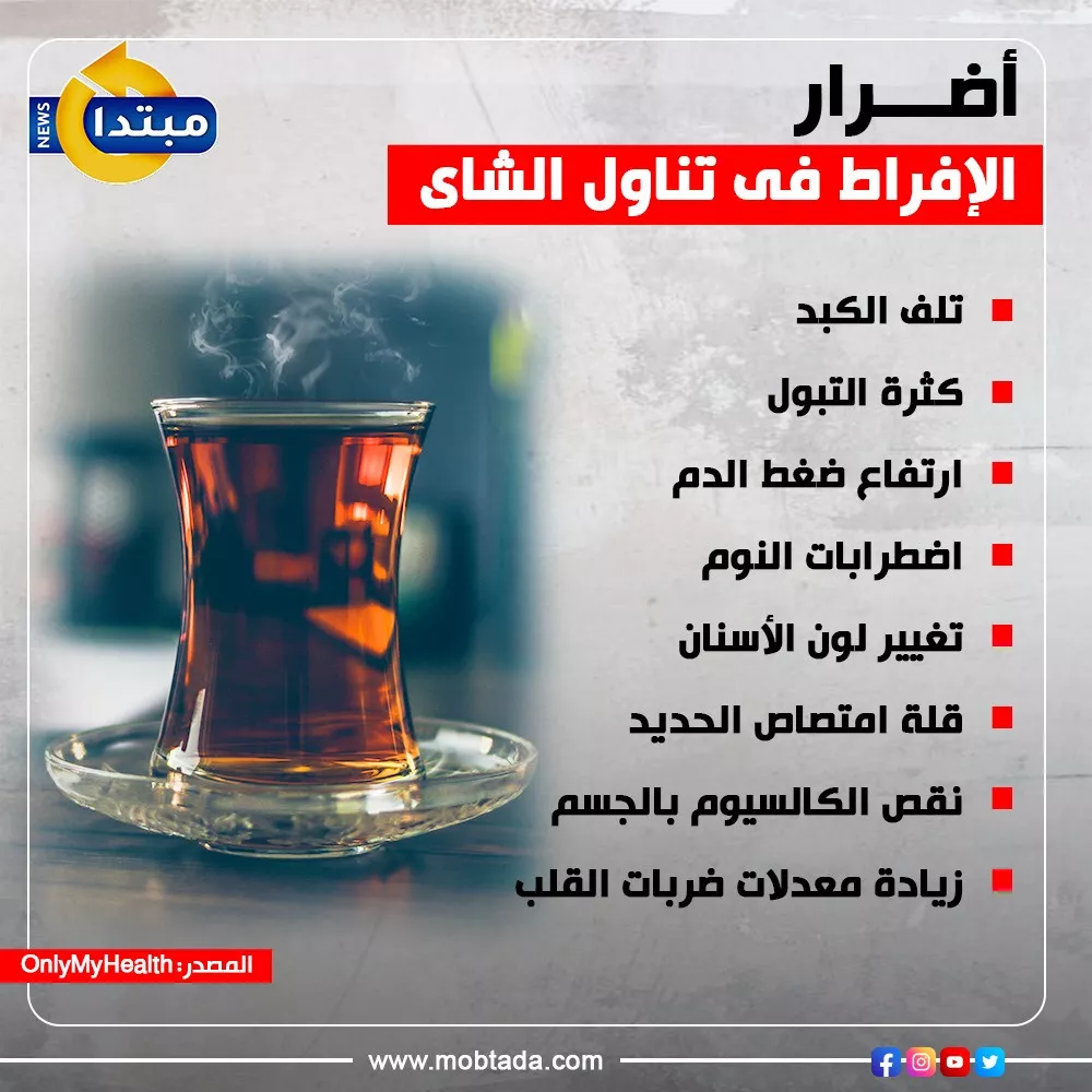 أضرار شرب الشاي بكثرة