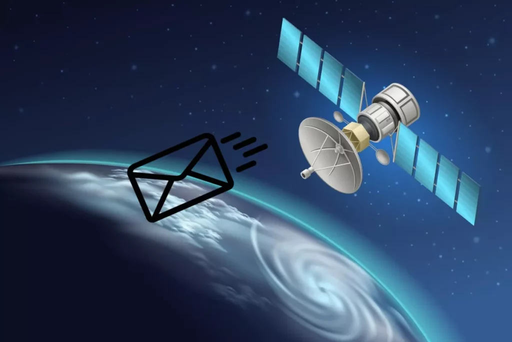 الرسائل عبر الأقمار الصناعية في iPhone