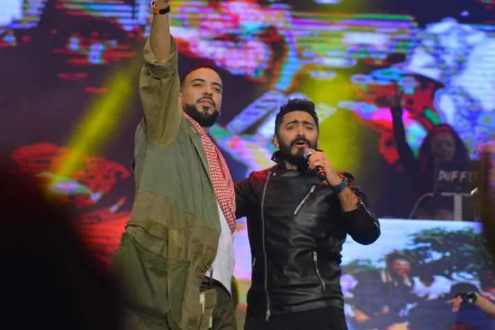 حفل تامر حسني وفرينش مونتانا